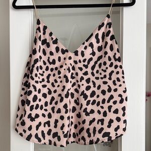 Leopard Print V-Neck Cami Top